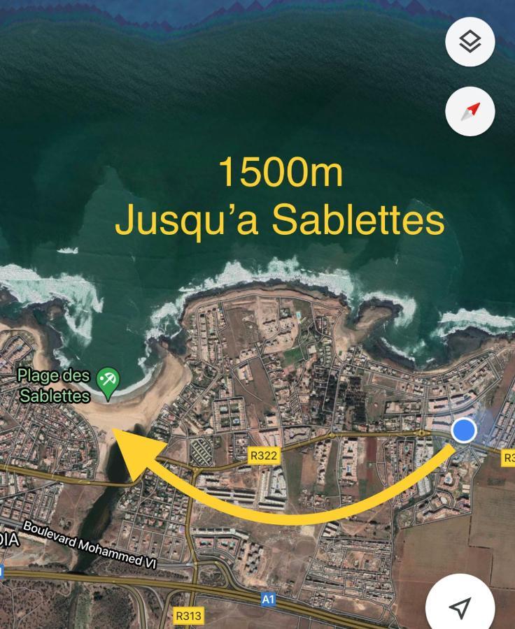 Mansbay Beach, Vue sur Mer, accès Plage à pied, Mohammédia Extérieur photo